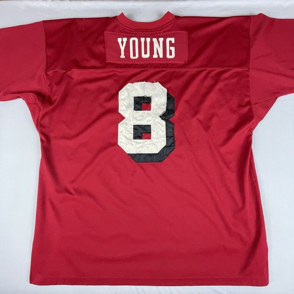 Vtg Mitchell & Ness San Francisco 49ers #8 Steve Young Throwback Jersey Men's 56